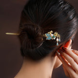 Turquoise Butterfly Hair Stick