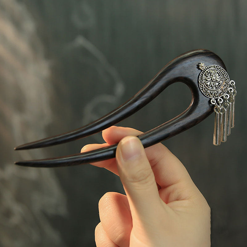 Tribal Medallion Ebony Hair Fork