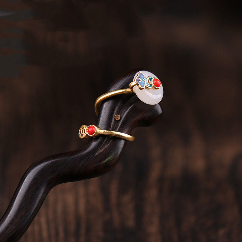 Peace Ring Hair Stick