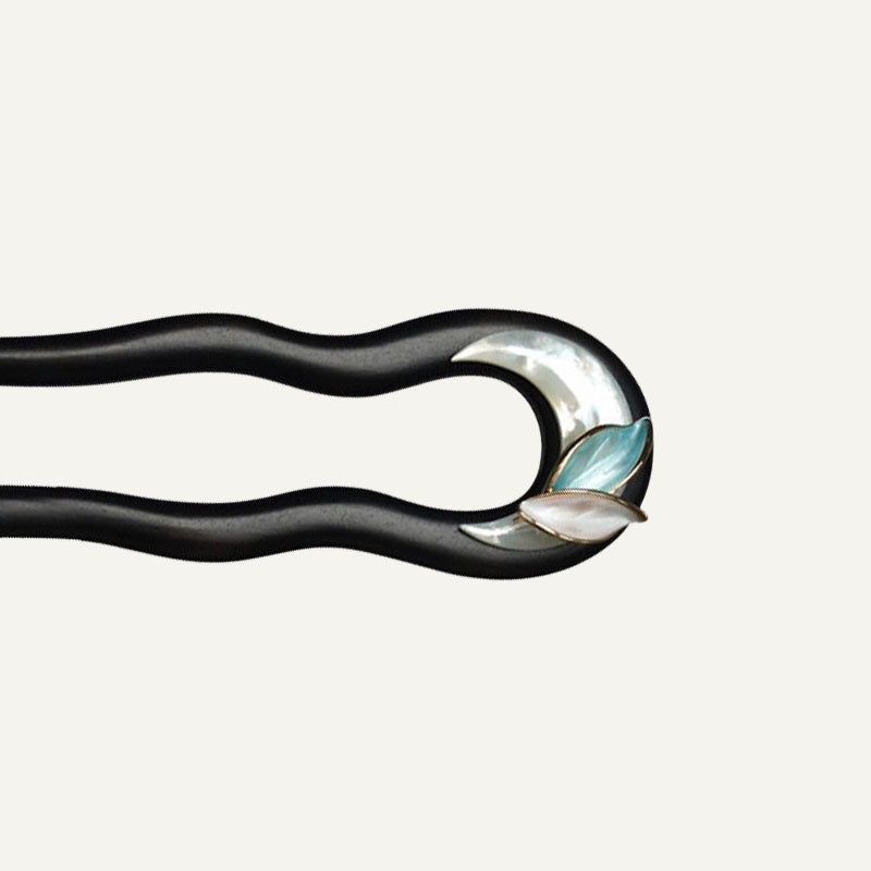 Green Moon Nacre Hair Stick