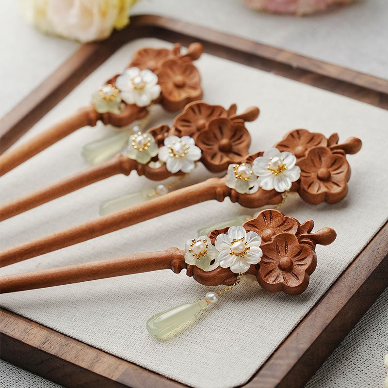 Blossom Jade Drop Hair Stick