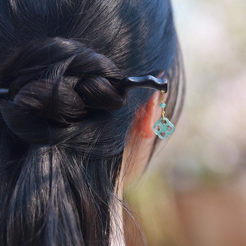 Water Jade Drop Hair Stick