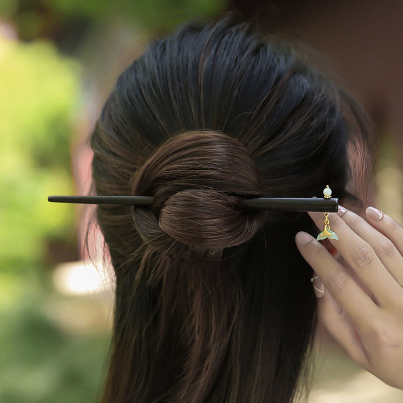 Mint Fishtail Ebony Hair Stick