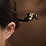 Ebony Lotus Petal Hair Stick