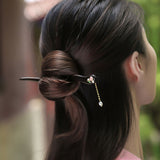 Blushing Tulip Dangle Hair Stick