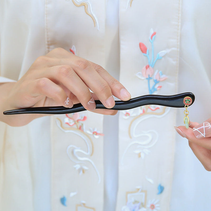 Jade Seal Ebony Hair Stick