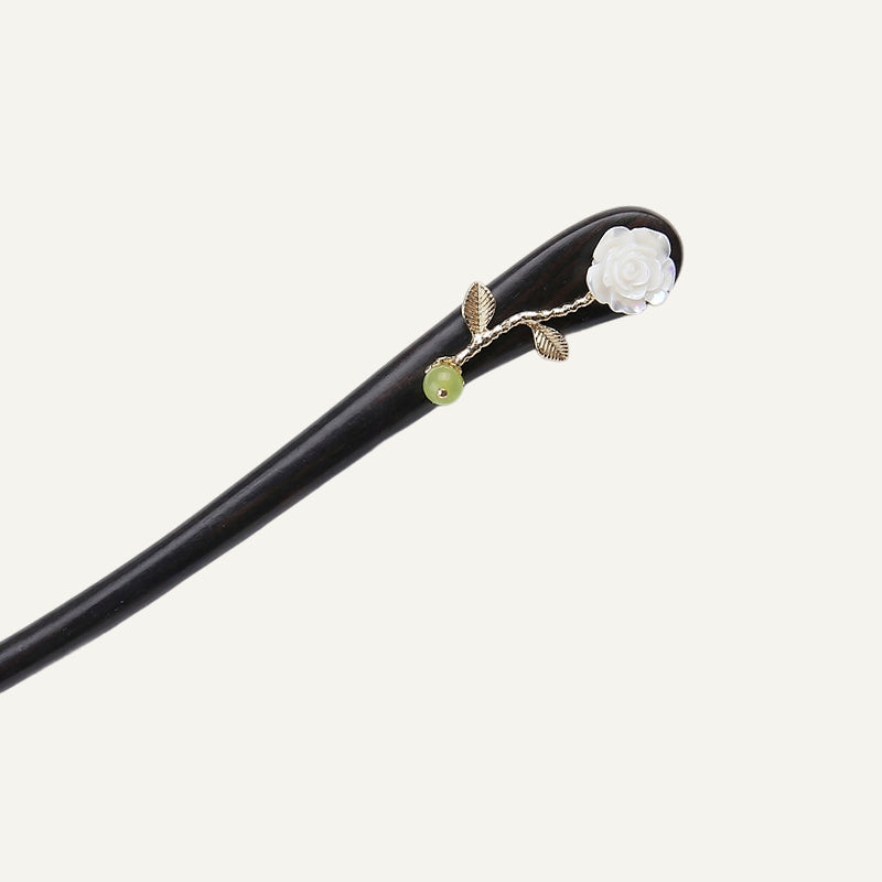 Ivory Flower Hair Stick