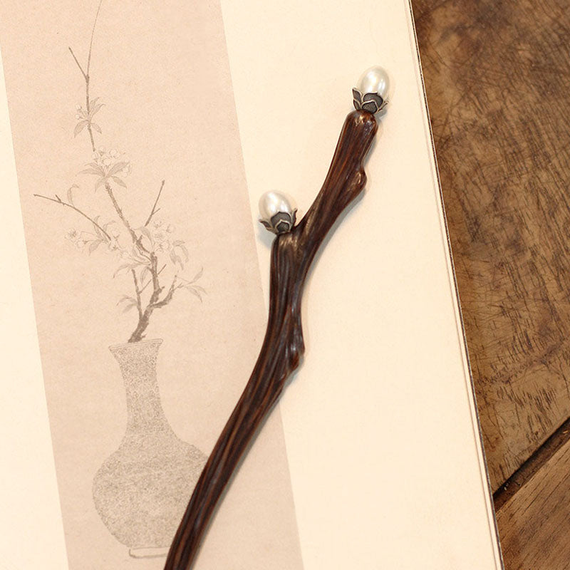 Double Pearl Branch Hair Stick