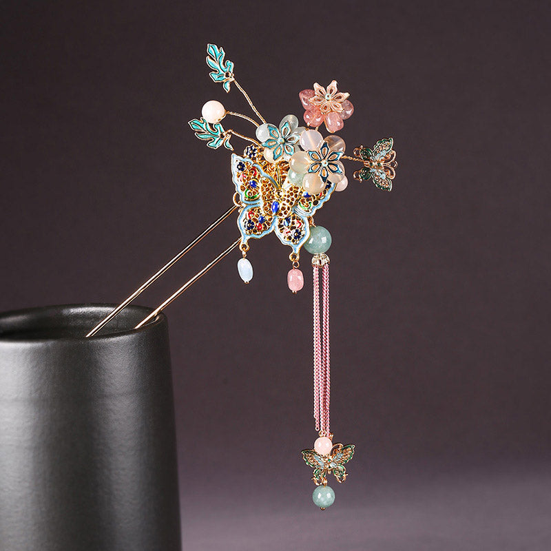 Floral Muse Butterfly Hair Stick