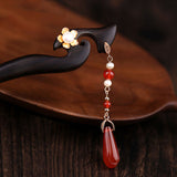 Pearl Agate Drop Hair Stick