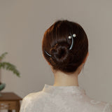 Crescent Baroque Pearl Hair Stick