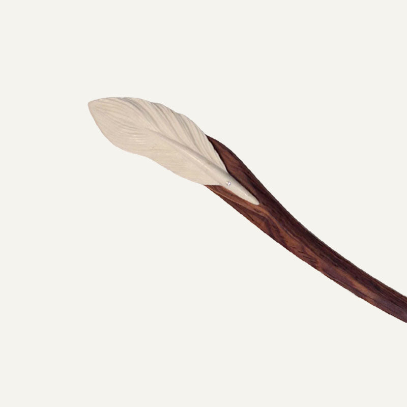 Carved Feather Hair Stick