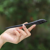 Carved Wooden Leaf Hair Stick