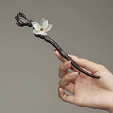 Phoenix Nirvana ancient style hairpin, national style high-end sense Xiu jade wood hairpin, ebony cool feeling hairpin gift for girlfriend