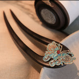 Cerulean Luxe Floral Hair Fork