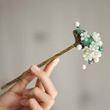 Antique Pearl Garden Hair Stick