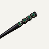 Green Agate Line Hair Stick