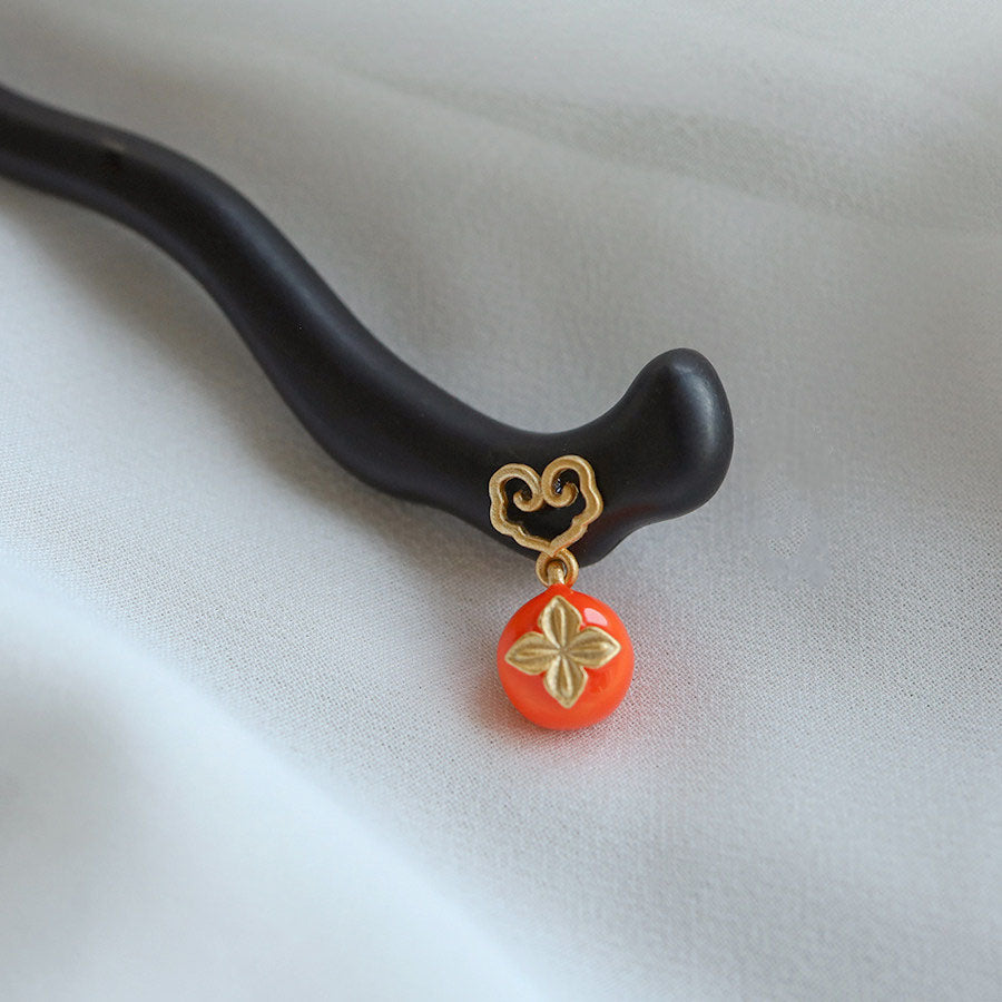 Persimmon Ruyi Hair Stick