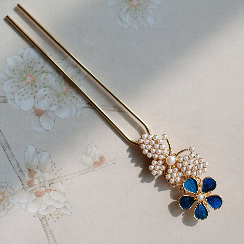 Pearl Butterfly Bloom Hair Stick