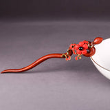 Auspicious Red Snake Hair Stick