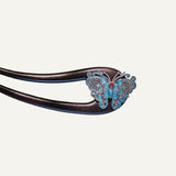 Cerulean Luxe Floral Hair Fork