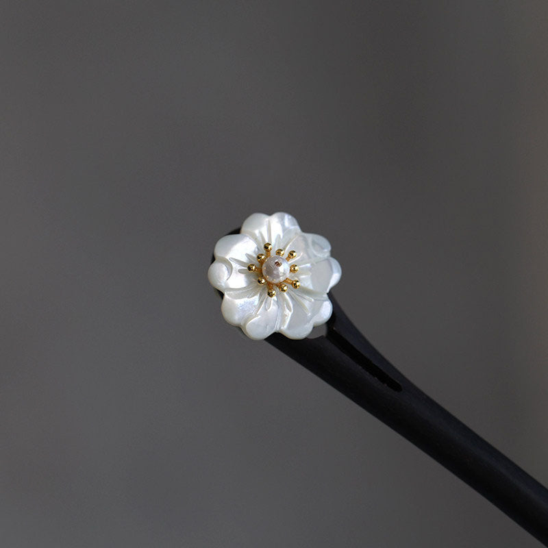 Ivory Shell Blossom Hair Stick