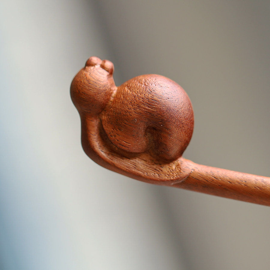 Carved Snail Hair Stick