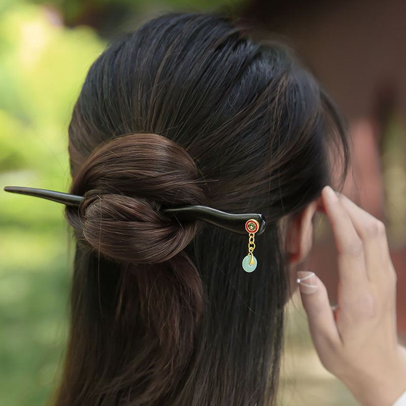Jade Seal Ebony Hair Stick