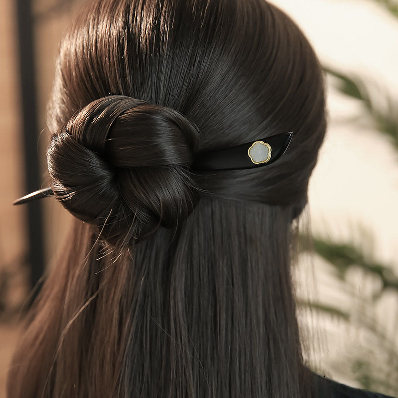 White Plum Ebony Hair Stick