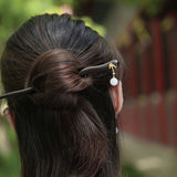 Golden Leaf Drop Hair Stick