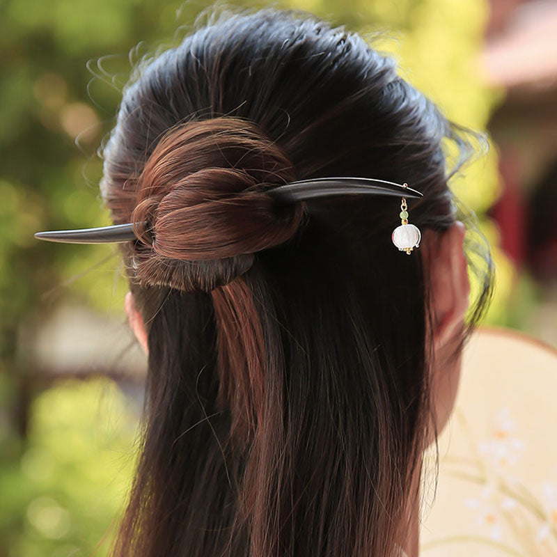 Lunar Drop Ebony Hair Stick
