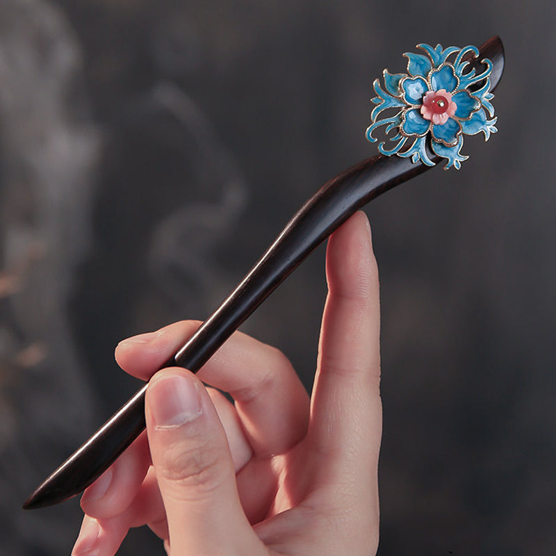 Cerulean Floral Hair Stick