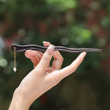 Blushing Tulip Dangle Hair Stick
