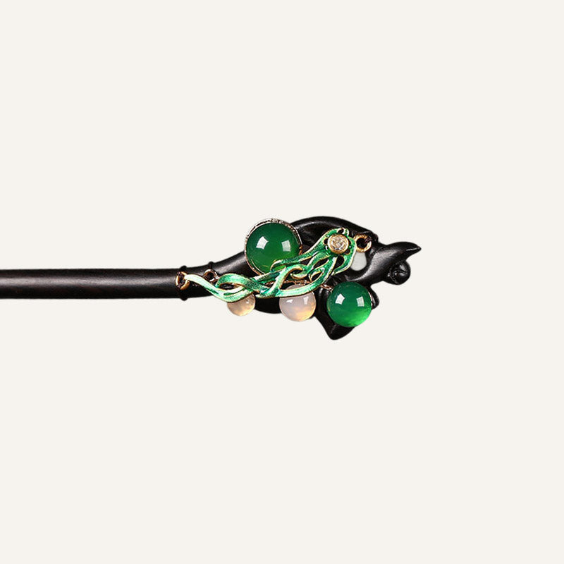 Emerald Vine Hair Stick