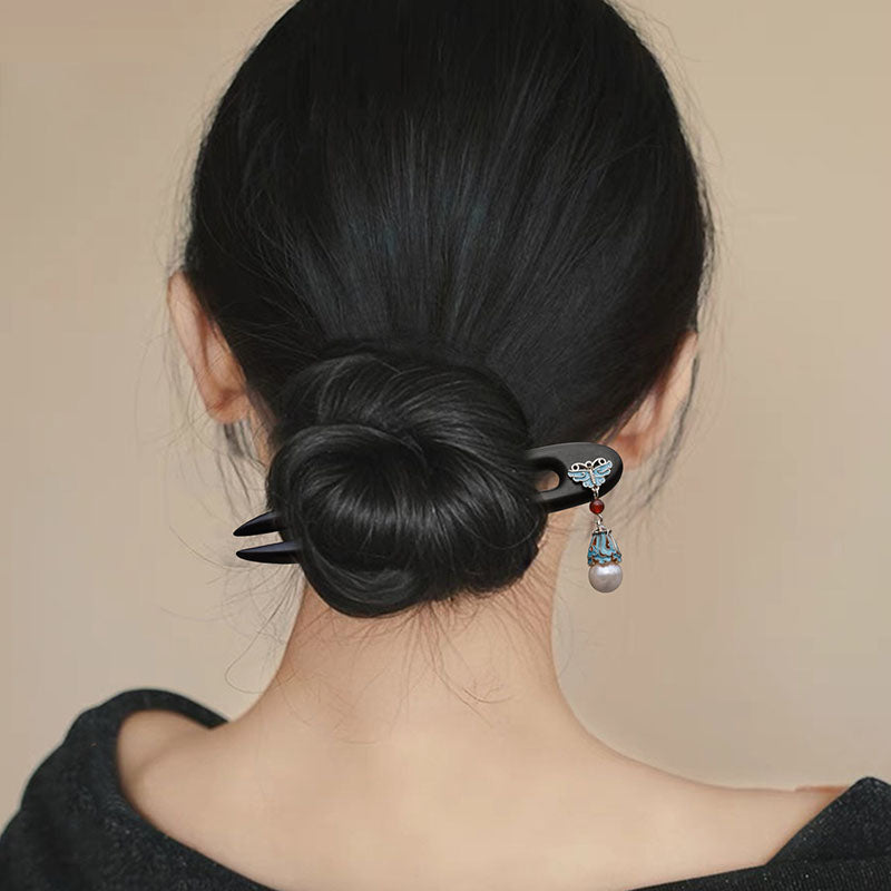 Azure Butterfly Hair Stick