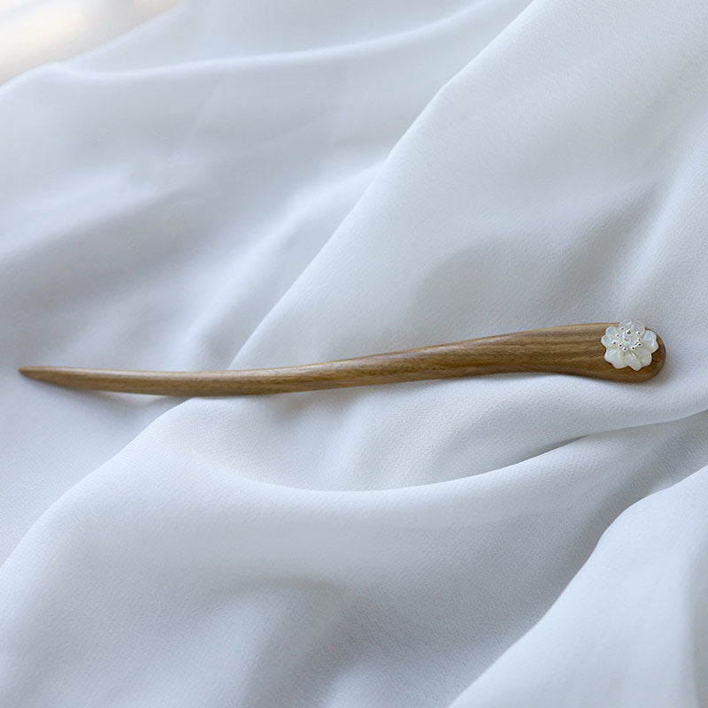 Muted White Hair Stick