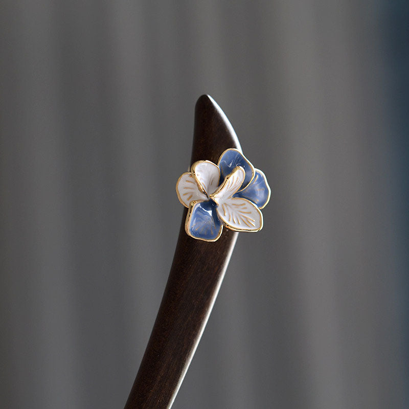 Indigo Petal Hair Stick