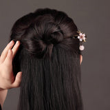 Peach Blossom Dangle Hair Stick