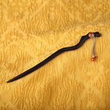 Crimson Chain Flow Hair Stick