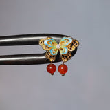 Enamel Butterfly Hair Stick
