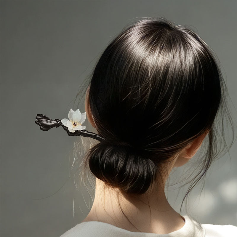 Phoenix Nirvana ancient style hairpin, national style high-end sense Xiu jade wood hairpin, ebony cool feeling hairpin gift for girlfriend