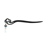 Ebony Swirl Dangle Hair Stick