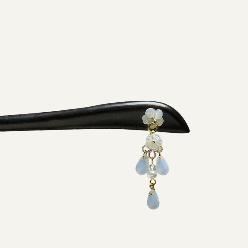 Floral Chain Drop Hair Stick