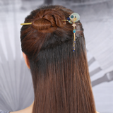 Jade Dew Tassel Hair Stick