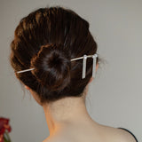 Elegant Silver Tassel Hair Stick