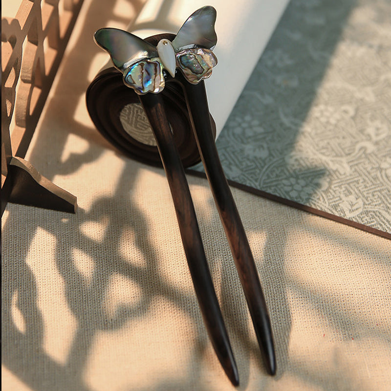 Ebony Shellwing Hair Fork