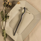Ebony Flower Drop Hair Stick