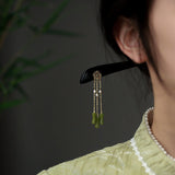 Olive Jade Pearl Hair Stick
