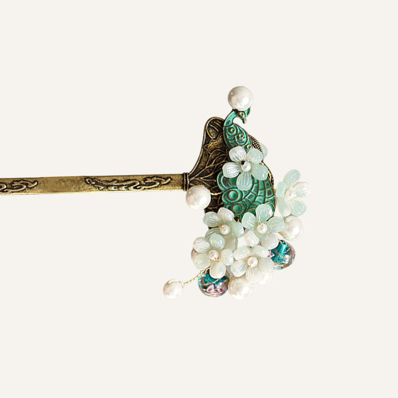 Antique Pearl Garden Hair Stick