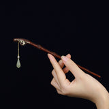 Jade Drop Bamboo Hair Stick